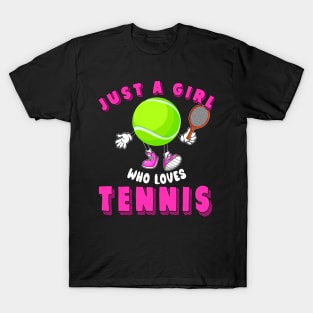 Just A Girl Who Loves Tennis T-Shirt